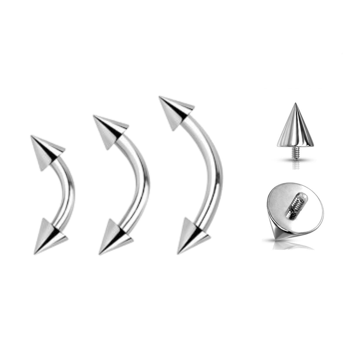 Titanium Curved Barbell 16Ga - Multi-Purpose Piercing