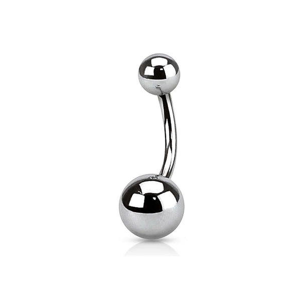 Titanium Curved Barbell 14Ga - Varied Ball Sizes