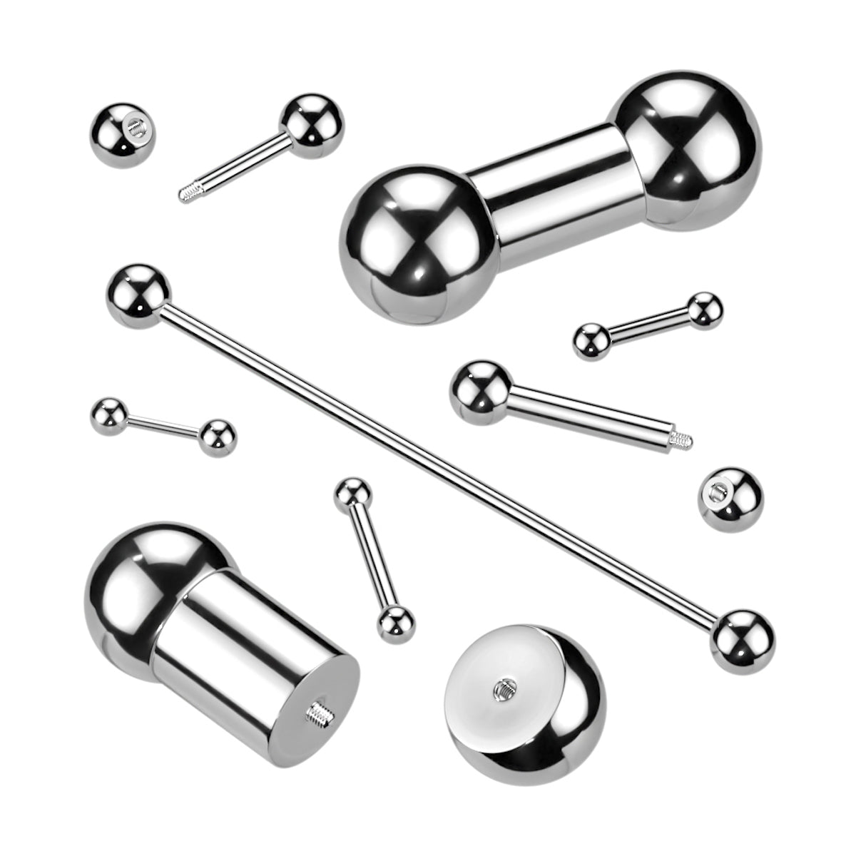 14GA Straight Barbell for Various Body Piercings