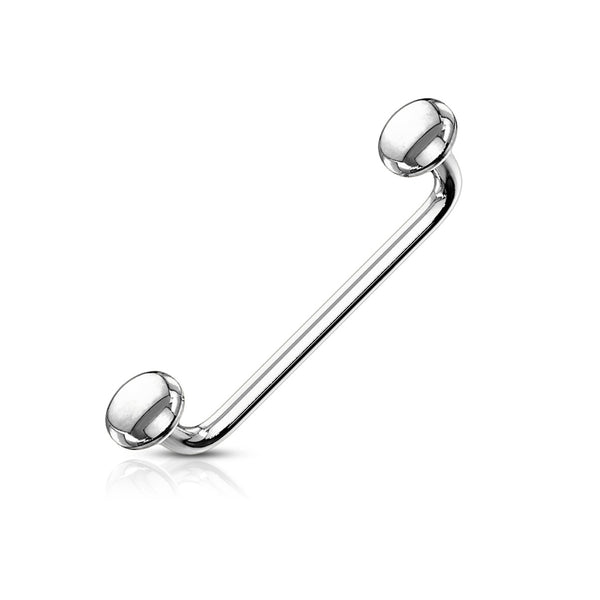 16G Angled Barbell with Flat Disc Ends