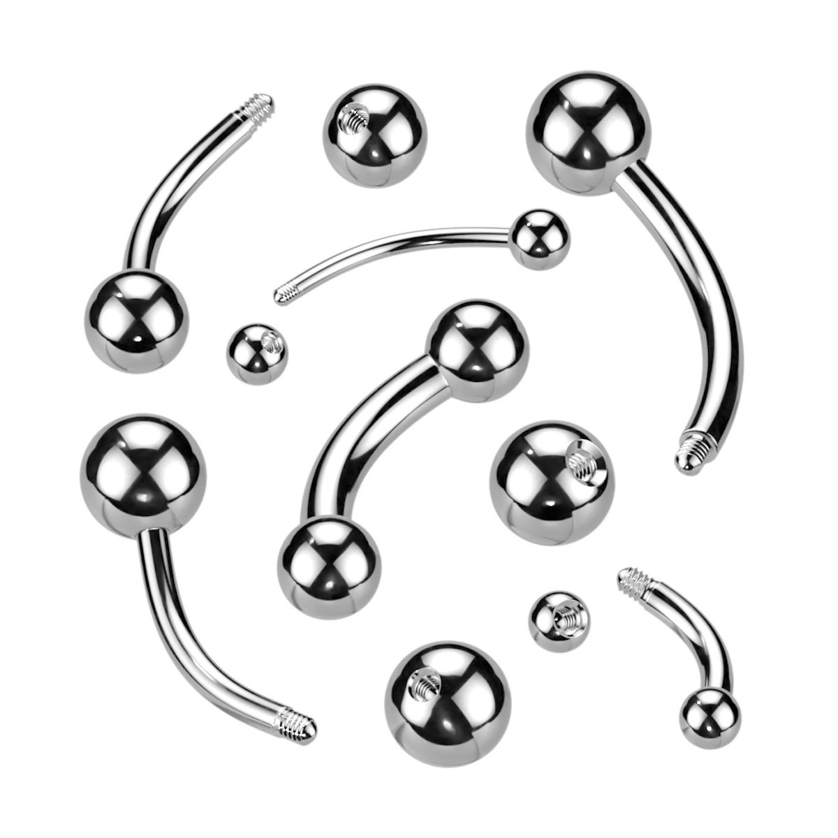 Premium 316L Surgical Steel Curved Barbell