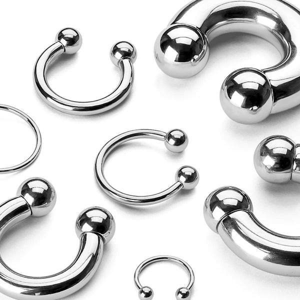 Horseshoe Circular Barbell - 14ga/16ga, 4mm/5mm Ends