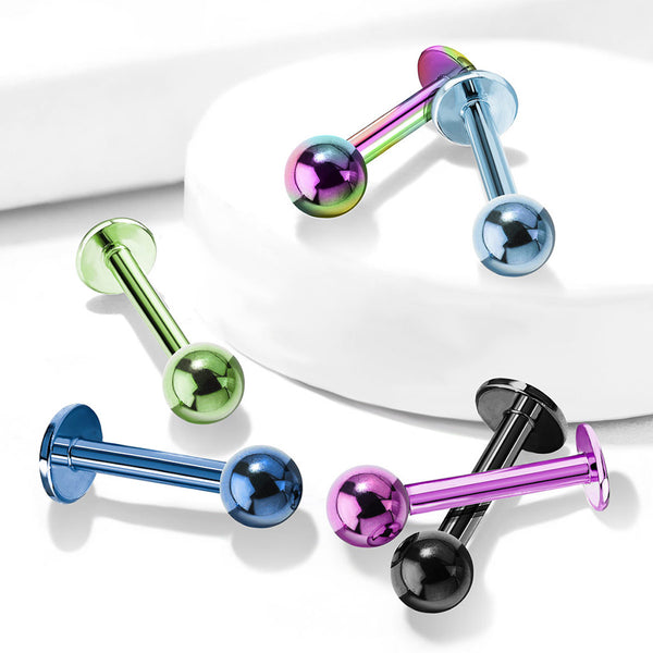 16G Surgical Steel Labret & Titanium IP Studs