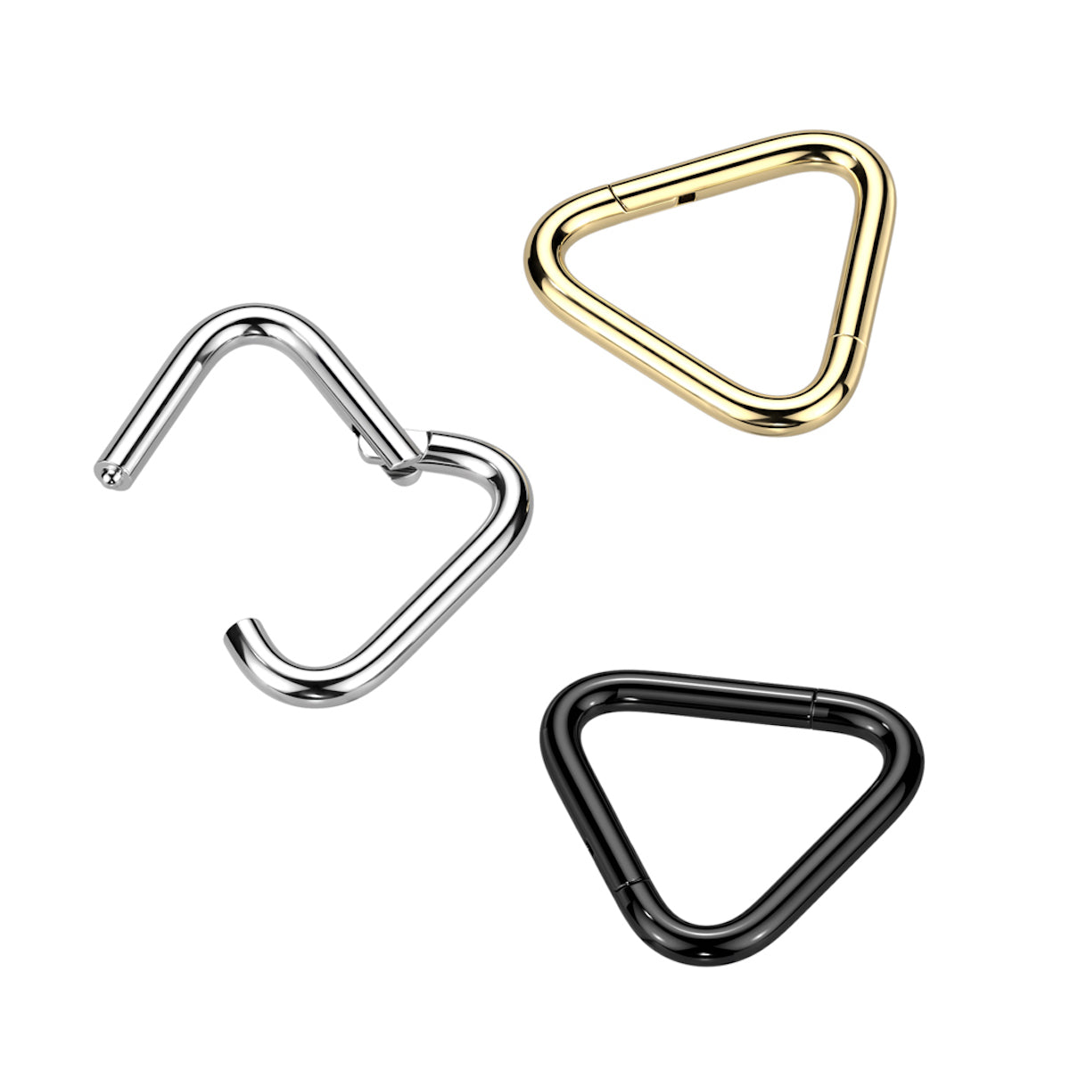 Titanium Triangle Segment Ring 16GA/18GA Hinged Closure