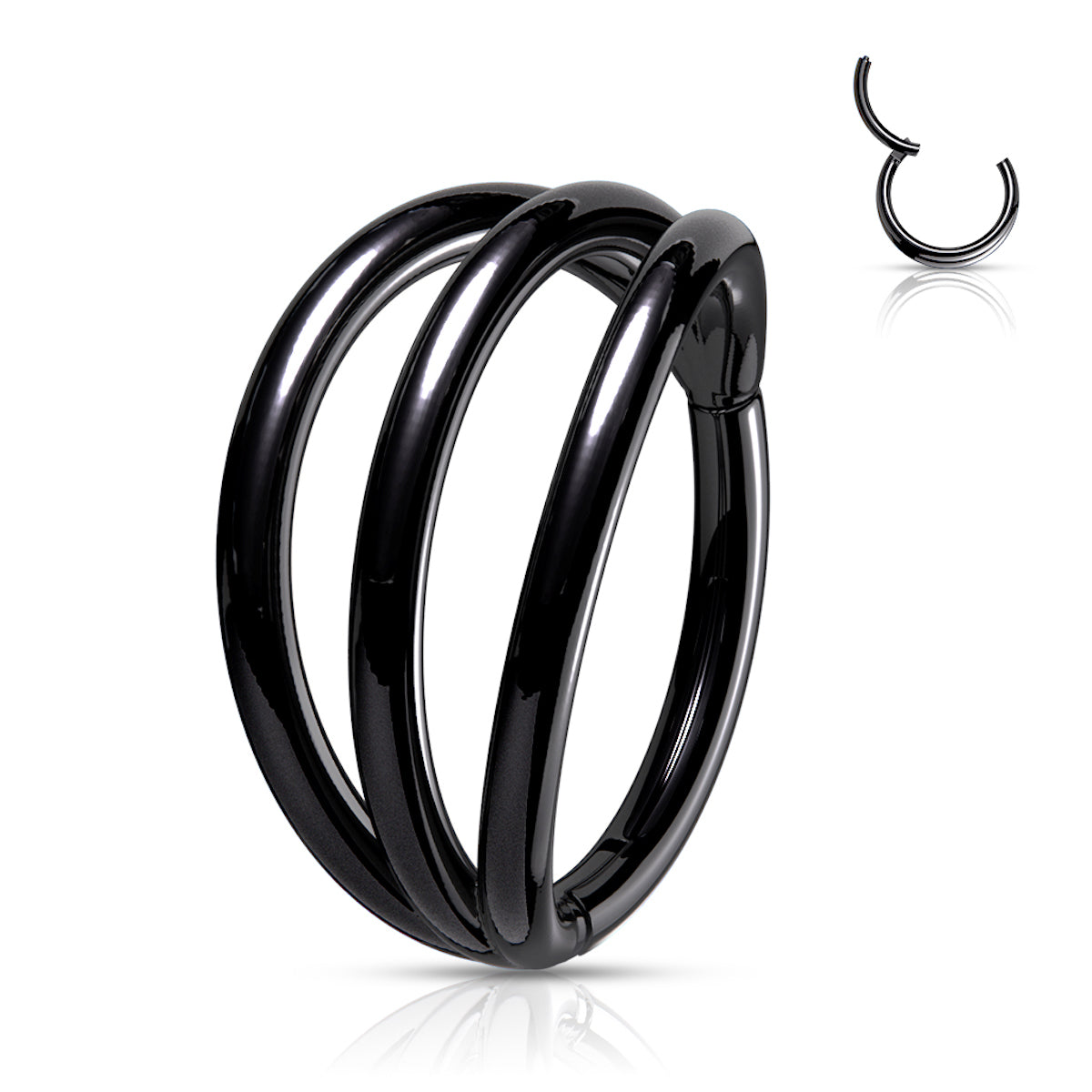 Implant-Grade Titanium Triple Hoop Ring