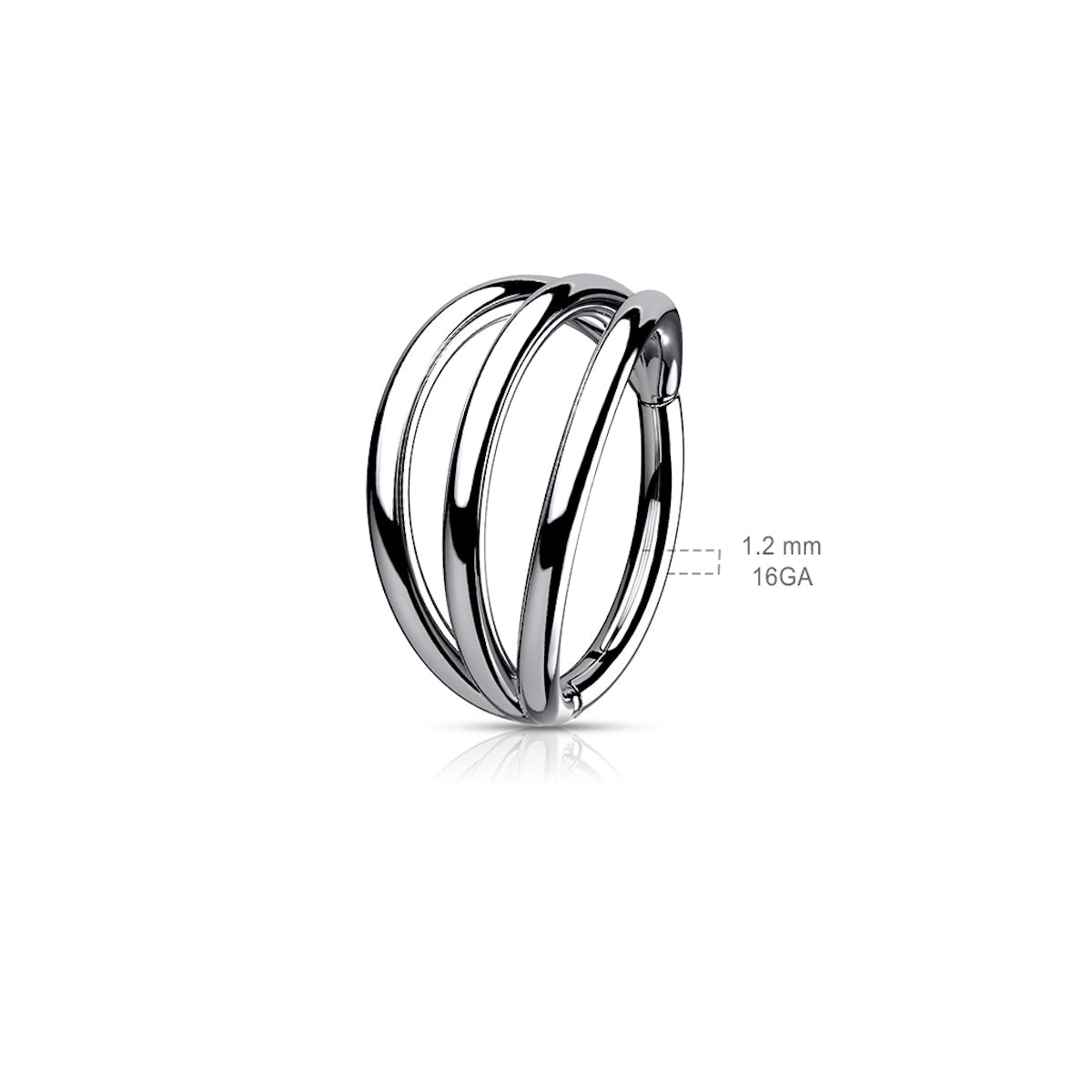 Implant-Grade Titanium Triple Hoop Ring