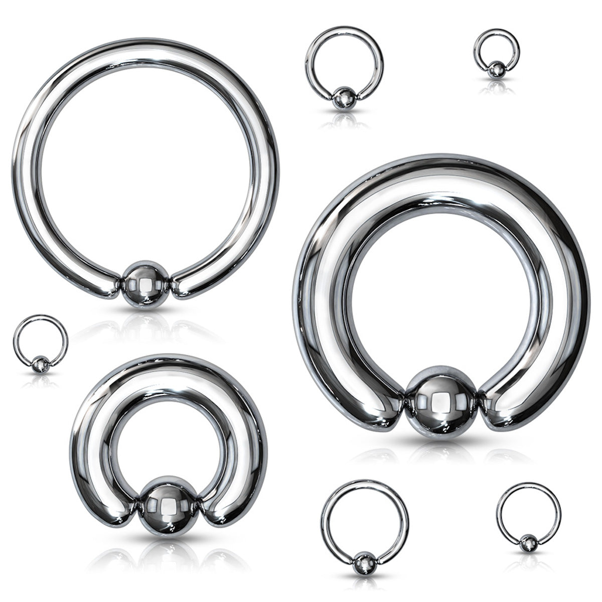 Premium Titanium Captive Bead Rings - Various Gauges