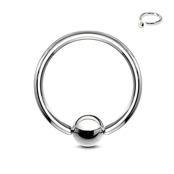 14G Implant-Grade Titanium Captive Bead Ring