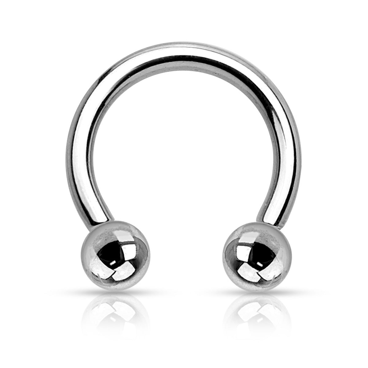 Titanium Horseshoe PA Ring, 12-16ga, 6-12mm Lengths