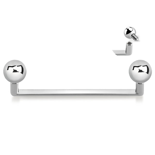 90¡ Industrial Surface Barbell 14ga with Ball Ends