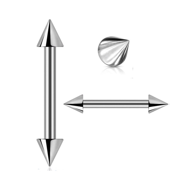 Precision Straight Barbell with Spike Ends