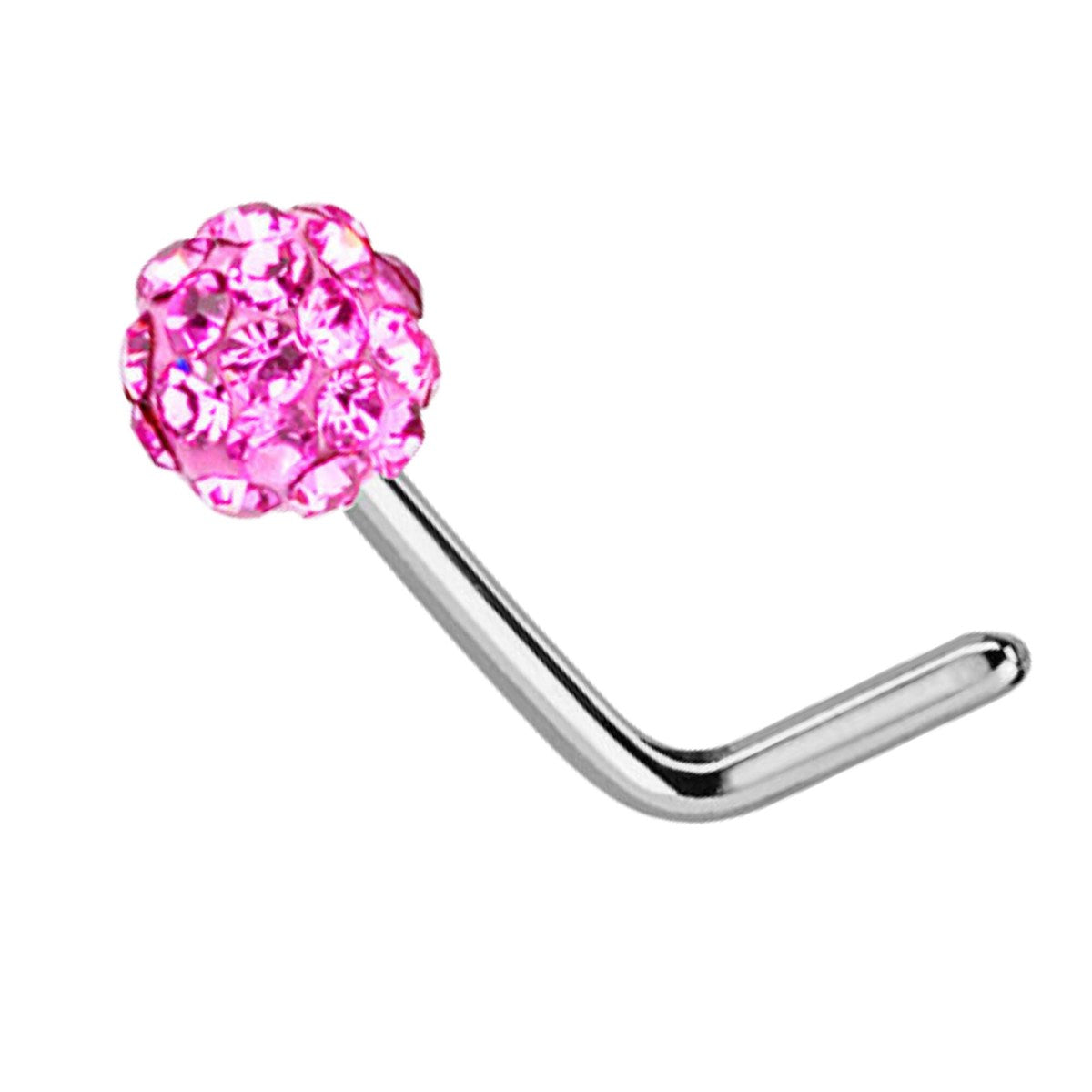 20GA L-Bend Nose Ring, 316L Surgical Steel, 6mm