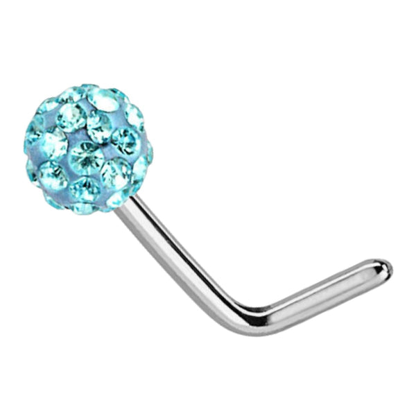 20GA L-Bend Nose Ring, 316L Surgical Steel, 6mm