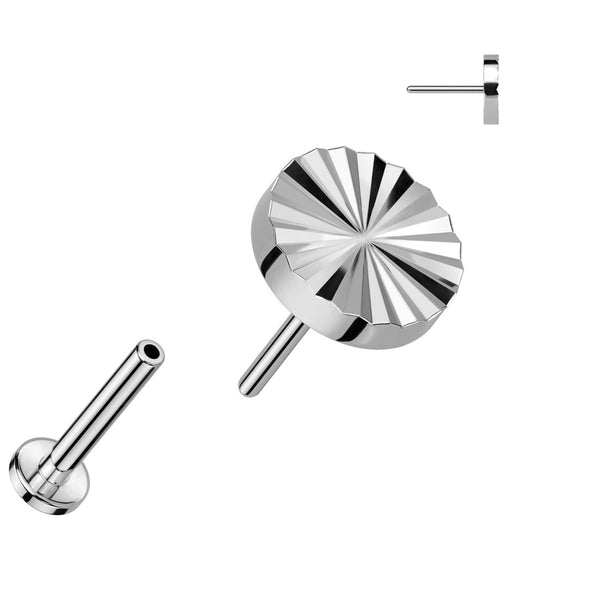 Titanium Diamond Cut Labret - Multiple Sizes & Colors