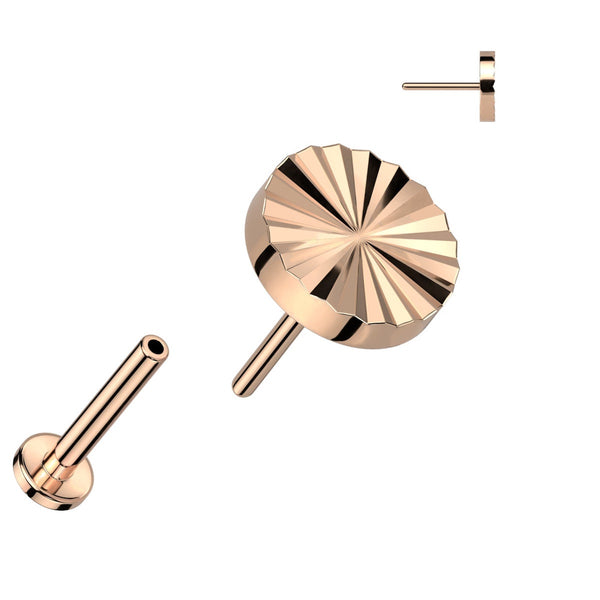 Titanium Diamond Cut Labret - Multiple Sizes & Colors