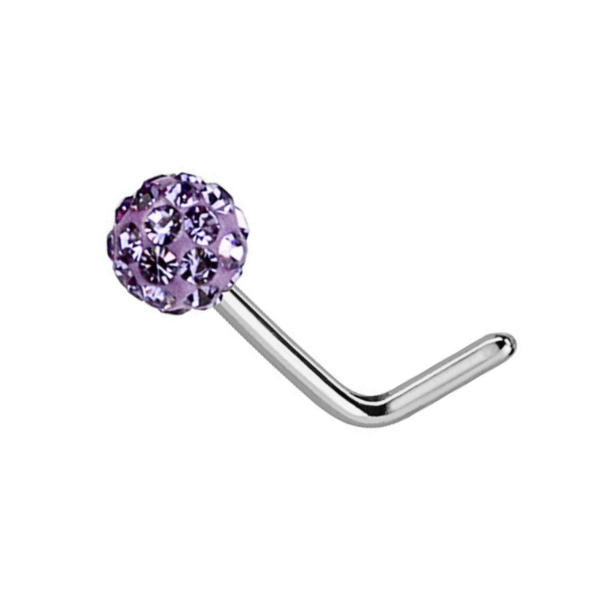 20GA L-Bend Nose Ring, 316L Surgical Steel, 6mm