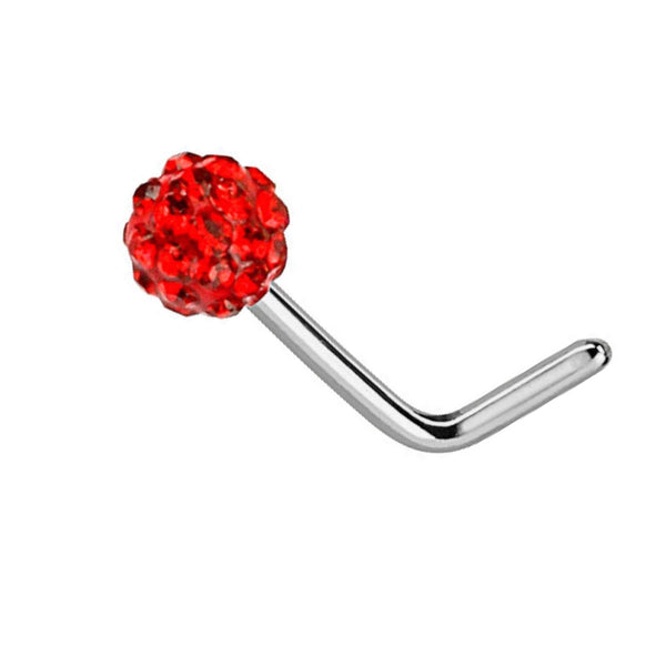 20GA L-Bend Nose Ring, 316L Surgical Steel, 6mm